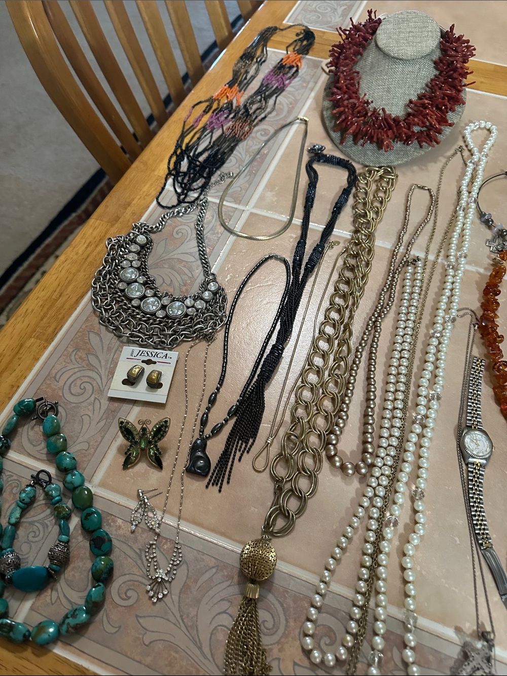 5 lbs! Mixed Costume,plus Jewelry Lot - Multi Color Necklaces & Bracelets - Picture 14 of 17